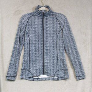 Peter Millar Women’s Long Sleeve Full Zip Shirt 50+ UPF Golf Pocket Small